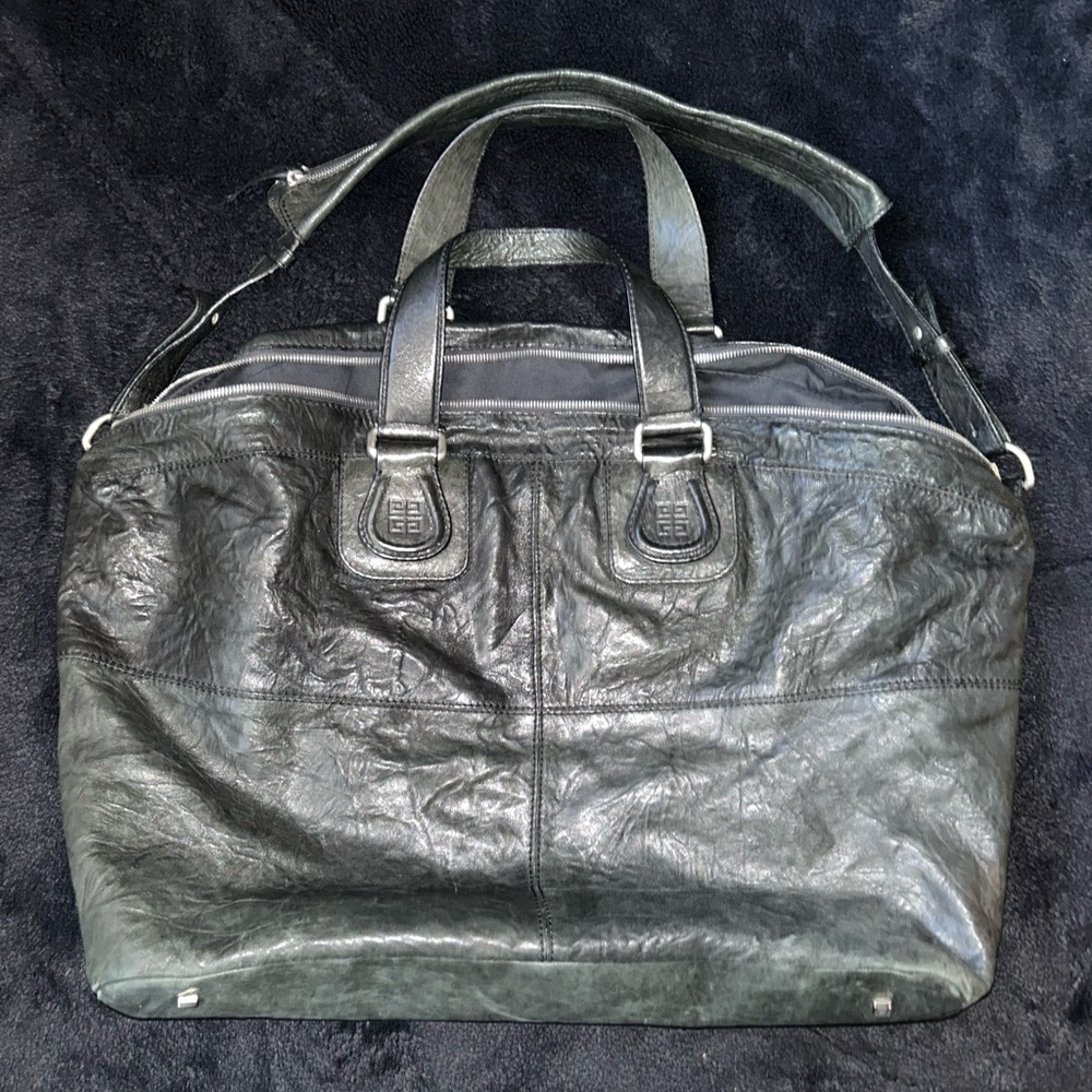 -Givenchy Nightingale Black Textured Leather Bag - Picture 3 of 10